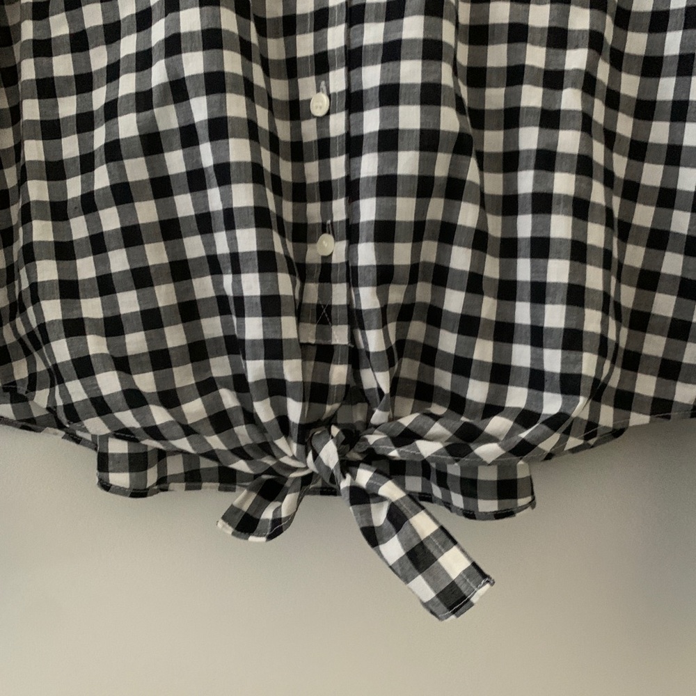 J. CREW button down tie waist blouse - Picture 3 of 5